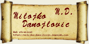 Milojko Danojlović vizit kartica
